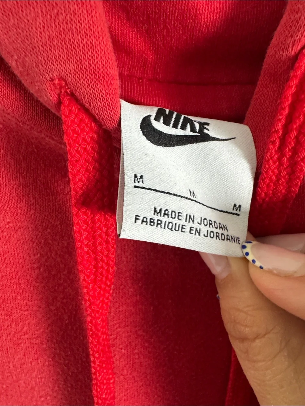 Nike Men’s Red Crewneck Pullover Hoodie - Picture 3 of 4